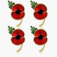 4pcs Crystal Enamel Pin Brooch