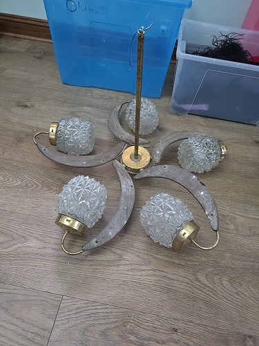 Stunning teak light 1970s rare - 1970s,