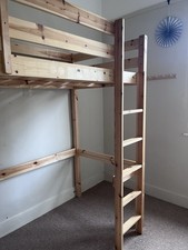 Loft/Bunk Bed Solid Pine with Ladder Excellent Condition Collection Only