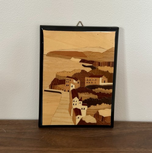 Vintage marquetry inlay wall - vintage,