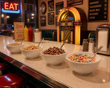 Classic white cereal bowls - bowls,