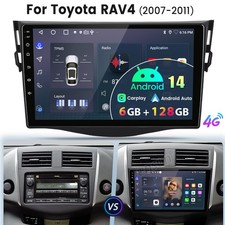 For Toyota RAV4 2007-12 Android 14 Car Stereo Radio GPS Navi DAB+ WIFI 4G 6+128G