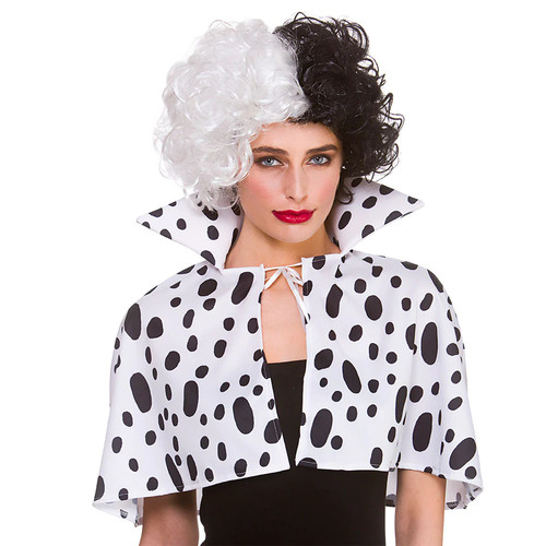 Dalmatian print cape - print, cruella