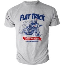 Speedway Flat Track Motorcycle AMA Pro Grandnational heather t-shirt OZ9143
