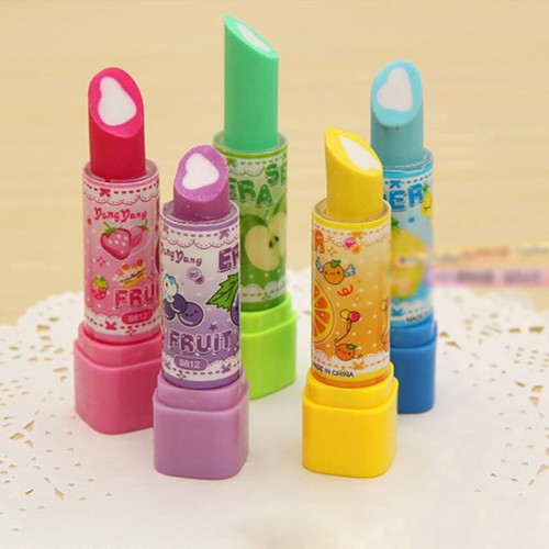 Novelty lipstick eraser pencil - lipstick,