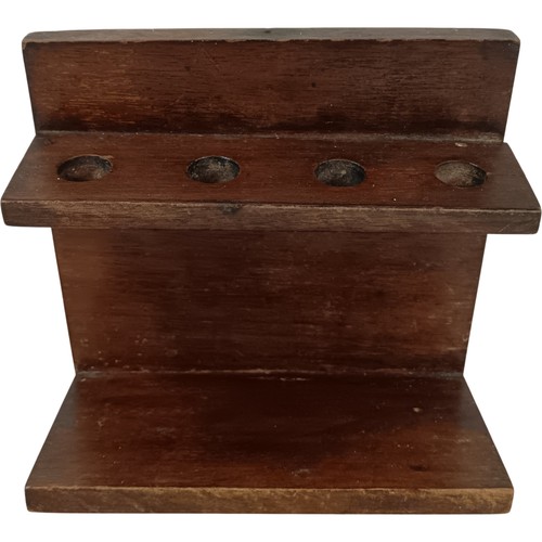 Vintage wooden pipe rack stand - vintage,