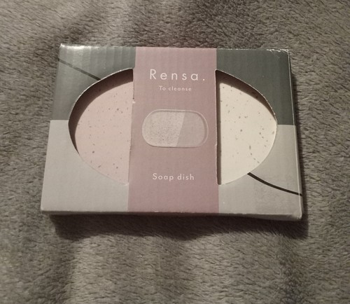 Rental pink white soap dish - pink,