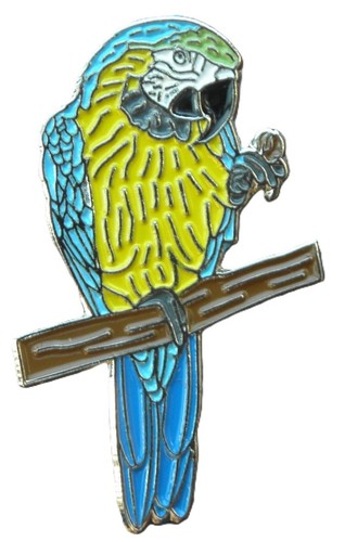 Parrot pin badge - parrot,