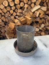 Vintage Galvanised Bird Pheasant Chicken Feeder