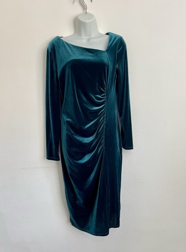 Monsoon teal velvet dress - velvet,