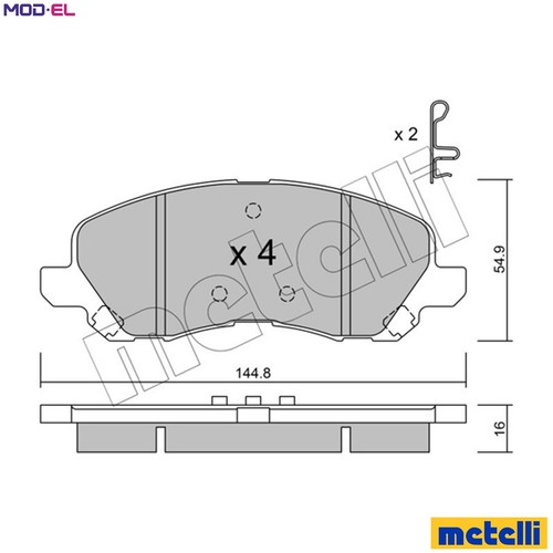 Brake pad set disc - set,