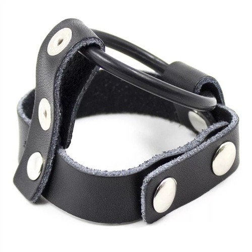 Leather cock strap - , ring