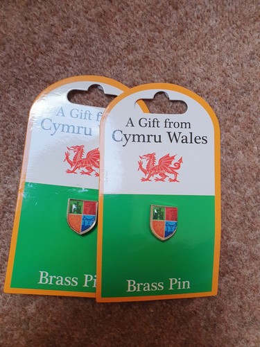 Pair welsh pin badges wales - pair, of