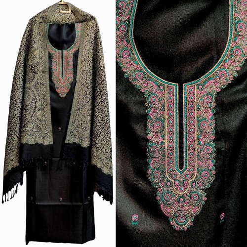 Black wool kashmiri - wool,