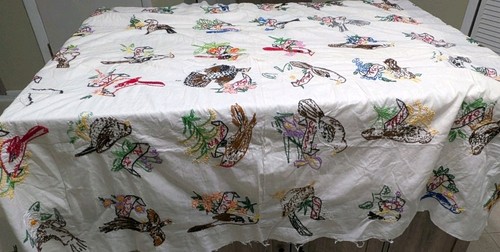Vtg crewel state - 48,