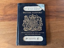 Vintage British Passport UK Great Britain 1982 Travel Document Visa Stamps