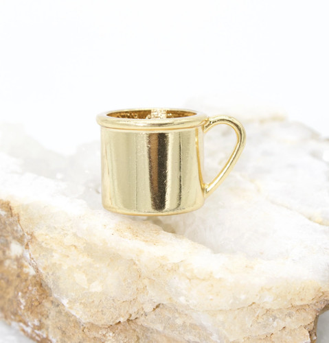 18k gold filled coffee mug - gold,