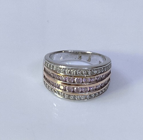 Qvc diamonique pink white - pink, cz