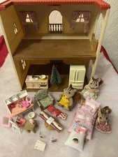Deb’s Designs Christmas Sylvanian Families Red Roof Cottage & Furniture & Extras