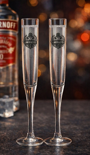 Pair smirnoff vodka shot - pair, of