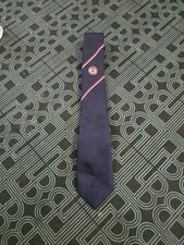 Locomotive & Carriage Institution Tie Navy Stripes Railway Staff Rare