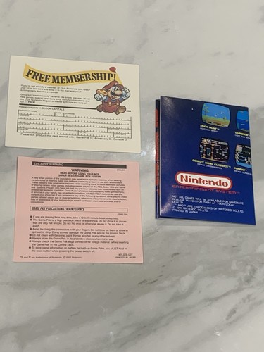 Nes vintage paperwork - nes,