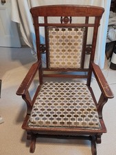 American Style Rocking Chair Antique Upholstered In Osborne And Little Azari