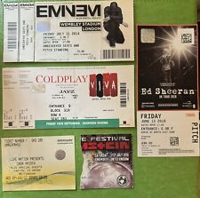 Eminem Jay Z Ramstein Ed Sheeran Iron Maiden Coldplay Ticket Stub