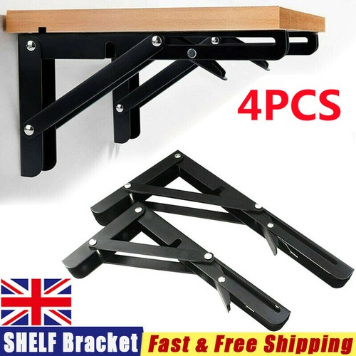 4pcs folding shelf brackets - folding,