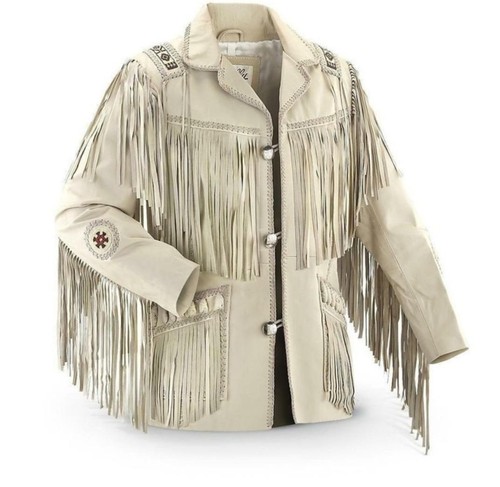 Vintage white fringe - white,