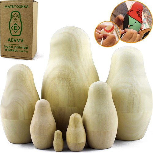 Unpainted nesting dolls diy - dolls,