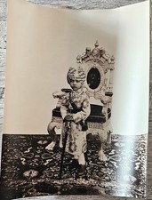 Antique  Photograph Indian Royal Portrait (Child in Regal Attire) 1920s, Large.