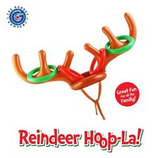 Inflatable Reindeer Ring Toss Game Antler Hat Moose Party Family Toy Gift Set UK