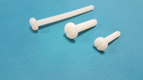 Nylon plastic slotted pan head - nylon,