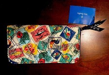 Vera Bradley RFID Georgia Wallet Cuban Stamps Zip Around NWT MSRP $48