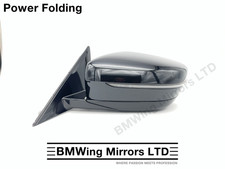 BMW 5 G30 G31 LEFT PASSENGER SIDE DOOR WING MIRROR / 5 PIN POWER FOLDING / BLACK
