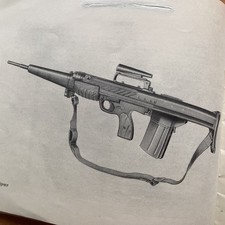 ORIGINAL 1950 BRITISH ARMY FIREARMS HISTORY BOOK: RlFLE, AUTOMATIC, .280-IN, EM1