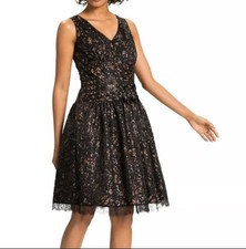 Womens Black Sequin & Lace Party / Evening Dress by Eliza J, size 12 NWT £175