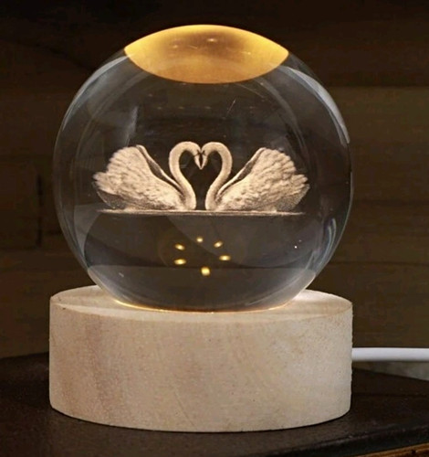 Swan crystal glass - glass, led