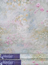 X2 80s Vintage MAYFAIR Wallpaper rolls 90s wild flower meadow floral cottagecore
