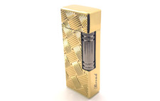 Luxury Cigar Lighter Gold ChequerPlate Roller Lighter