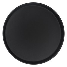 Black Round Non-Slip Serving