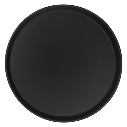 Black round non slip serving - black,