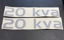 2 X 20 KVA GENERATOR DECAL 360mm X 70mm  IN BLACK AVERY GRAPHICS 