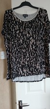 Saloos Animal Print Top Size 20 Short Sleeve