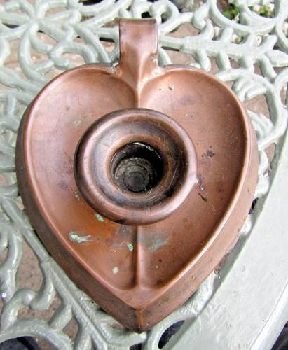 Victorian copper chamberstick - copper,