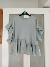Zara Light Green Ruffle Sleeve