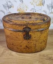 Vintage Large Metal Hat Box