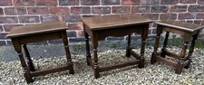 Vintage Solid Oak Nest of