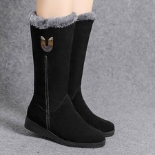 LADIES WOMENS BOOTS WARM WINTER FAUX FUR LINED HUG SNUGG CALF SHOES SIZE 2025